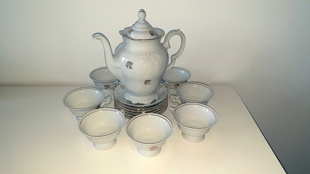 Zestaw kawowy dla 6 osób + gratis filiżanka! WAWEL PRL