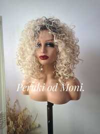 Blond afro loki peruka