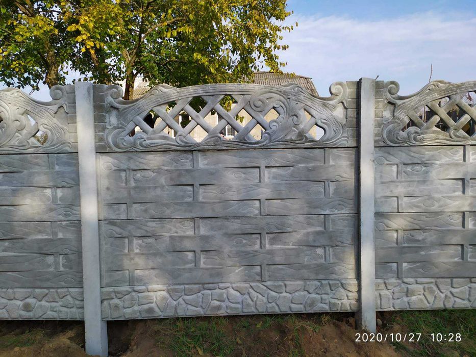 Найдешевша огорожа це бетонний паркан (забор, еврозабор)