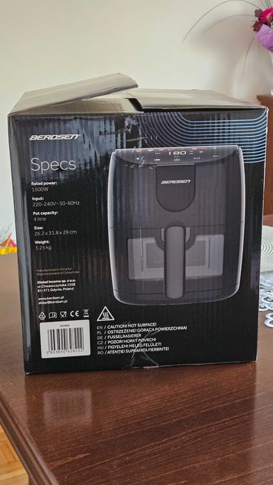 AIR FRYER Frytkownica 4L BERDSEN 1500W - NOWY