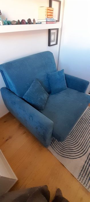 Kanapa, łóżka, Wersalka niebieska