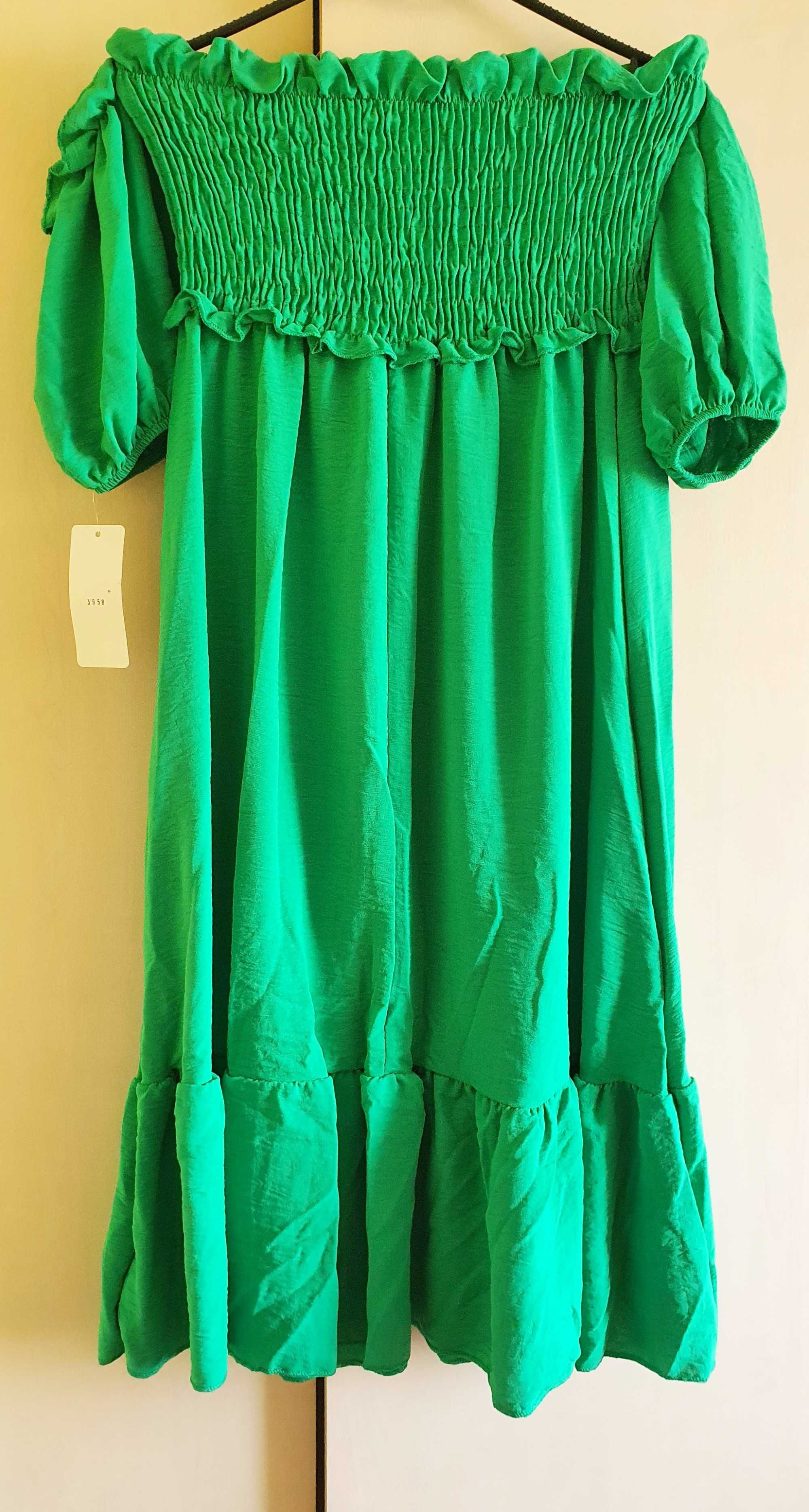 Sukienka zielona hiszpanka 38 40 M L NOWA z metką
