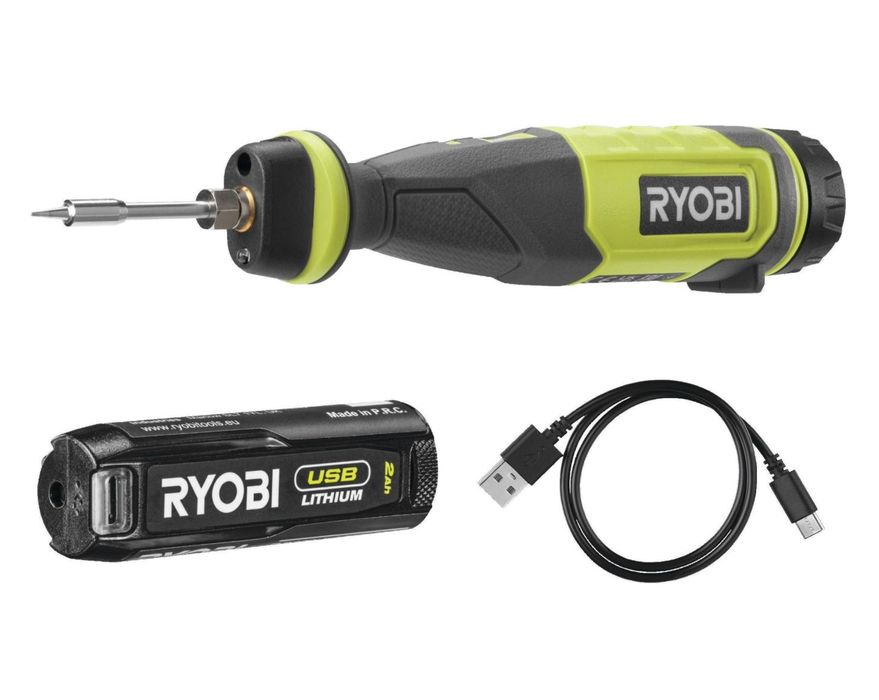Паяльник акумуляторний Ryobi RSI4-120G 4В (1х2Аг) 460°С, LED підсвітка