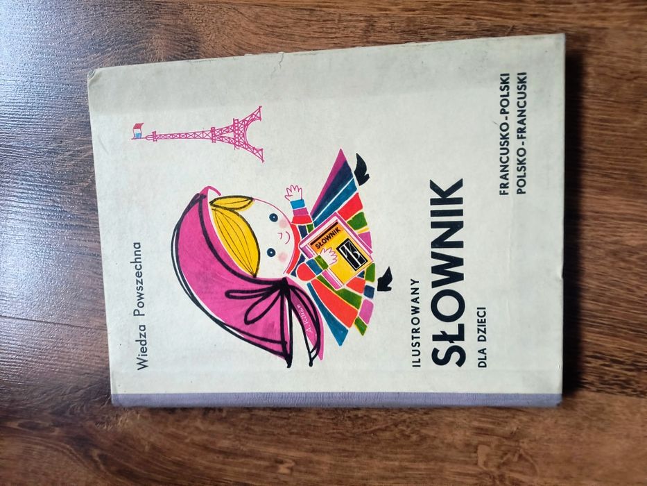 Słownik ilustrowany dla dzieci francuski Jedlińska 1979 stare vintage