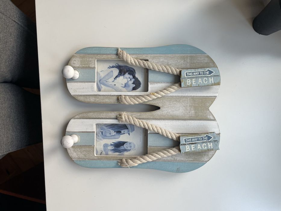 Moldura em forma de chinelo