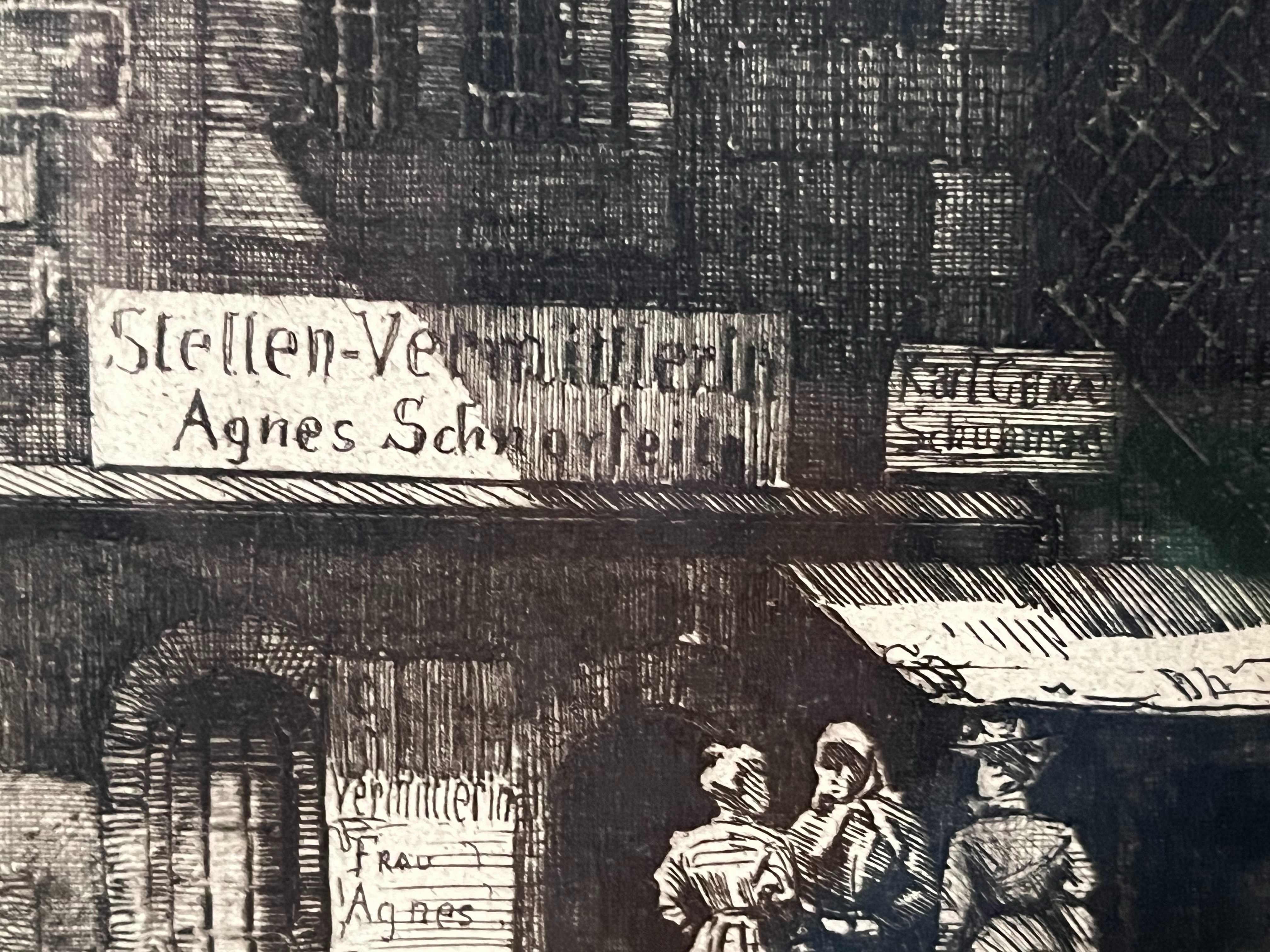 Wrocławski ratusz XIX - Hugo Ulbrich - akwaforta
