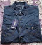 Рубашка WRANGLER джинсовая L dark wash/rinse оригинал