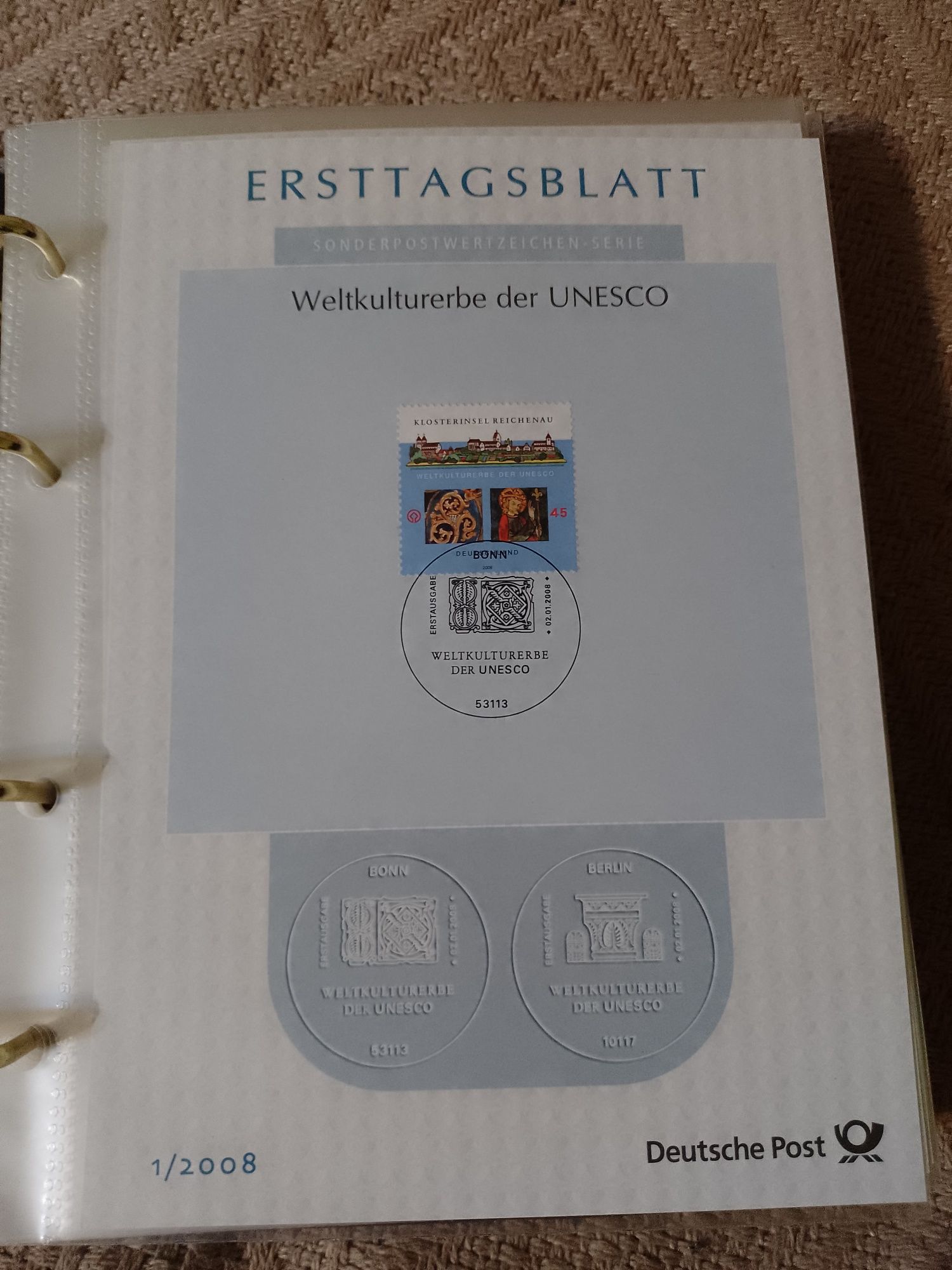 Niemieckie znaczki 2008 r.