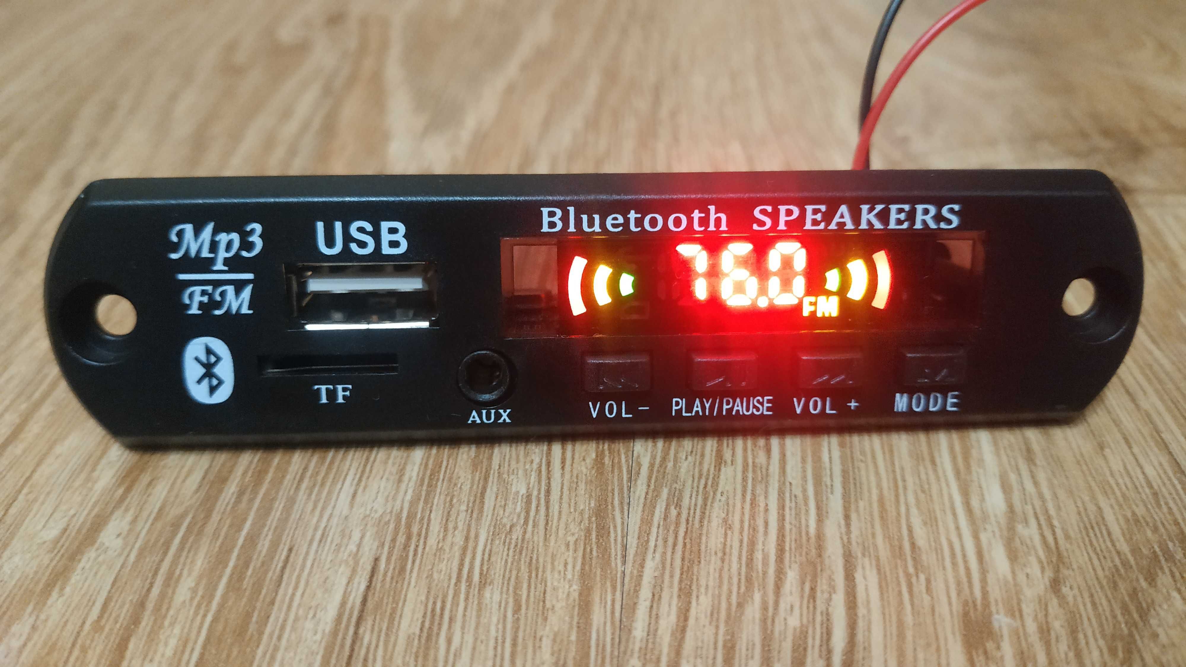 Bluetooth Mp3 модуль плеер, FM, USB, microSD магнитола блютуз 12 вольт