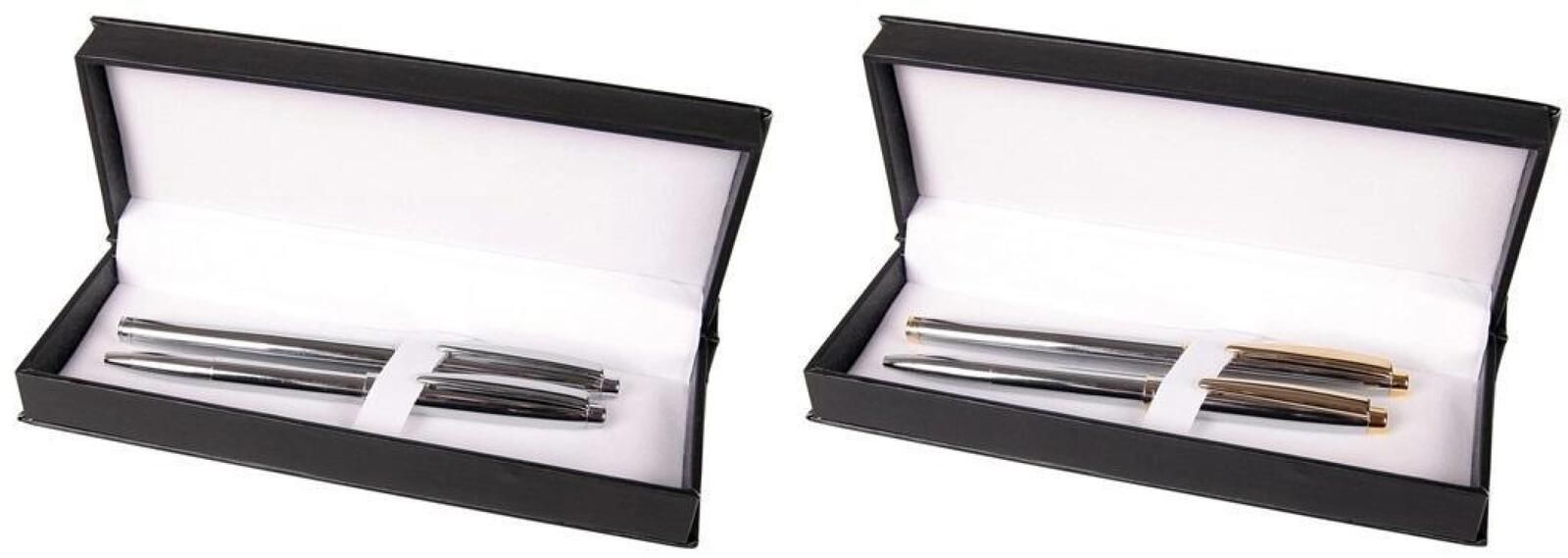 Pióro + długopis Maestro Chrom w etui 34 Cresco pudełko,183x68x38 mm