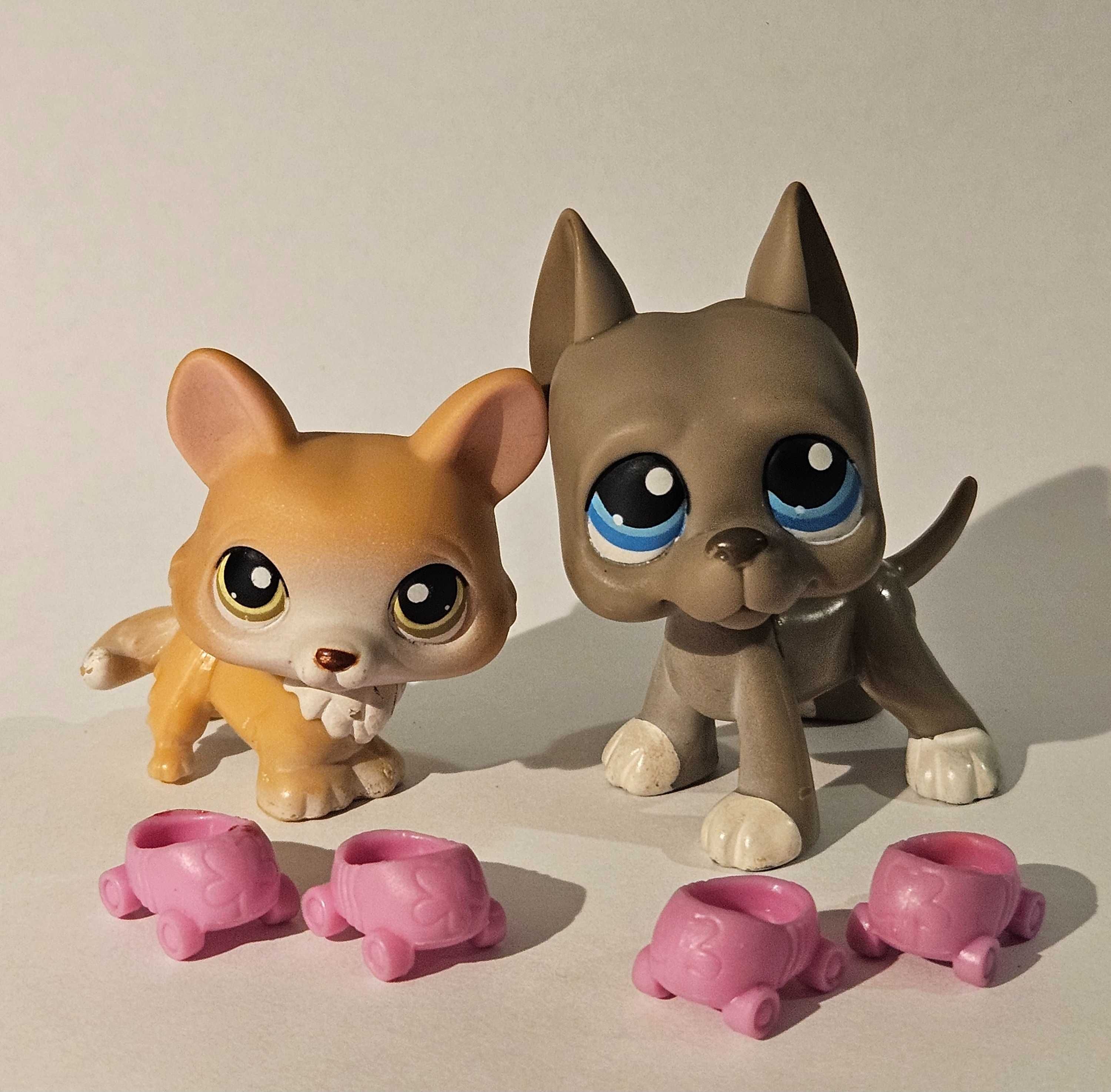 LPS zestaw figurek dog niemiecki i corgi #183 #184 Hasbro