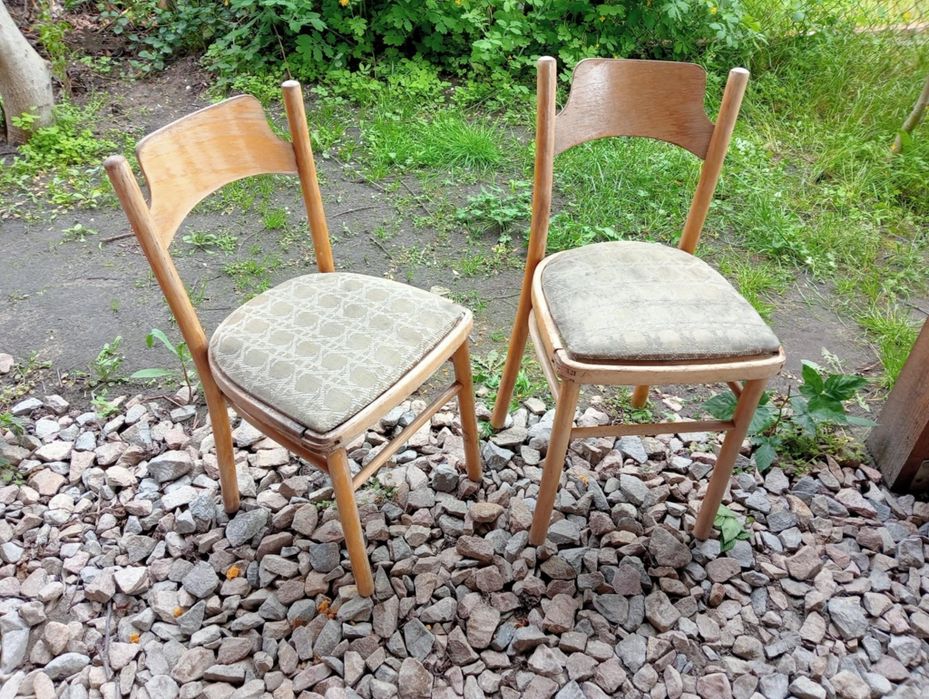 Stare Drewniane Krzesło Taboret Aga Jar Patyczak Thonet PRL
