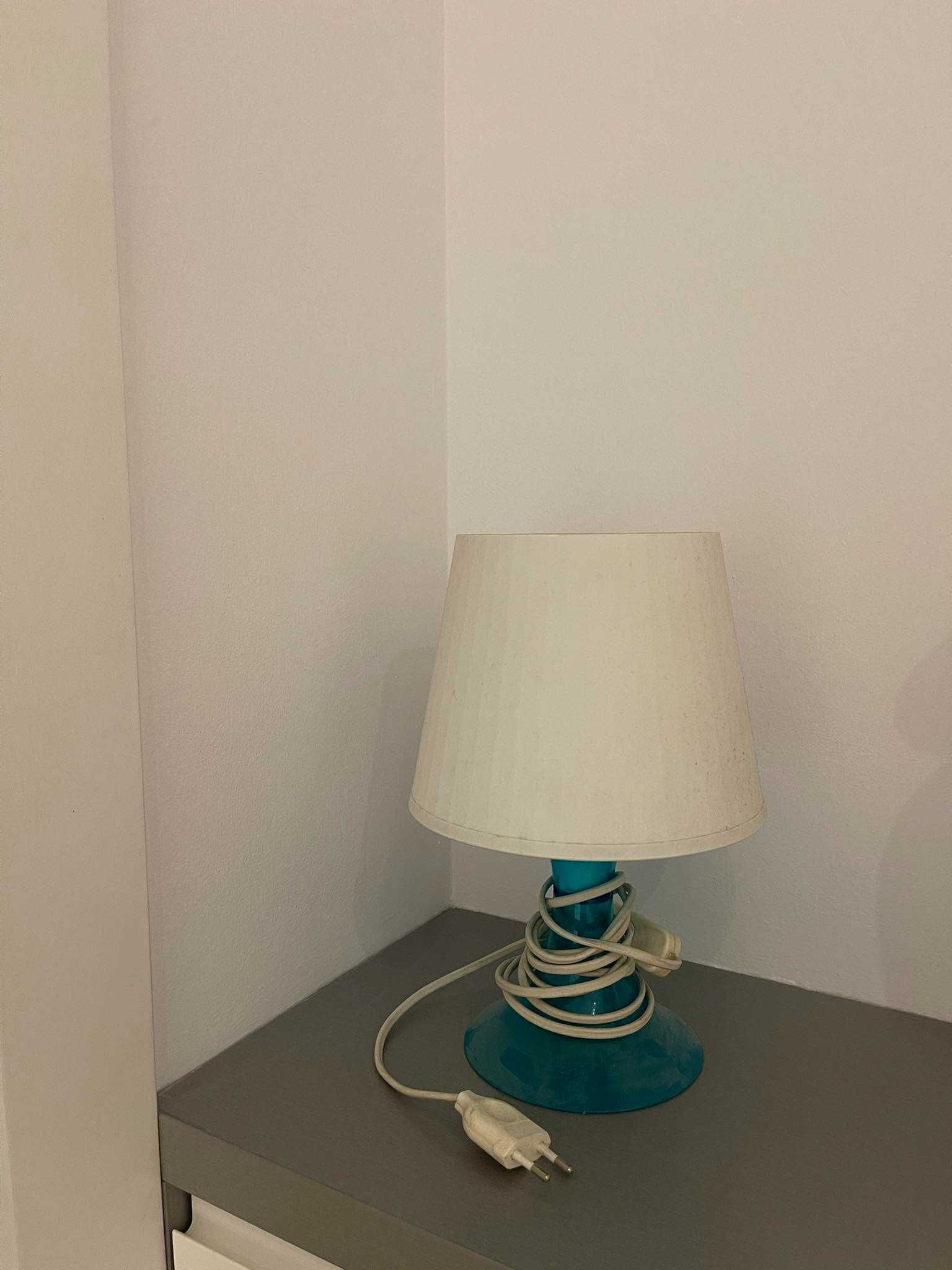 lampan lampa stołowa ikea plastikowa niebieska 29 cm