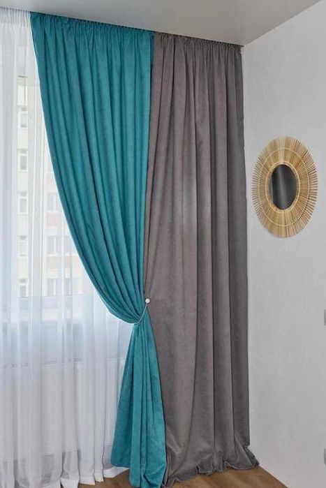 Комплект штор блекаут льон мішковина пошив