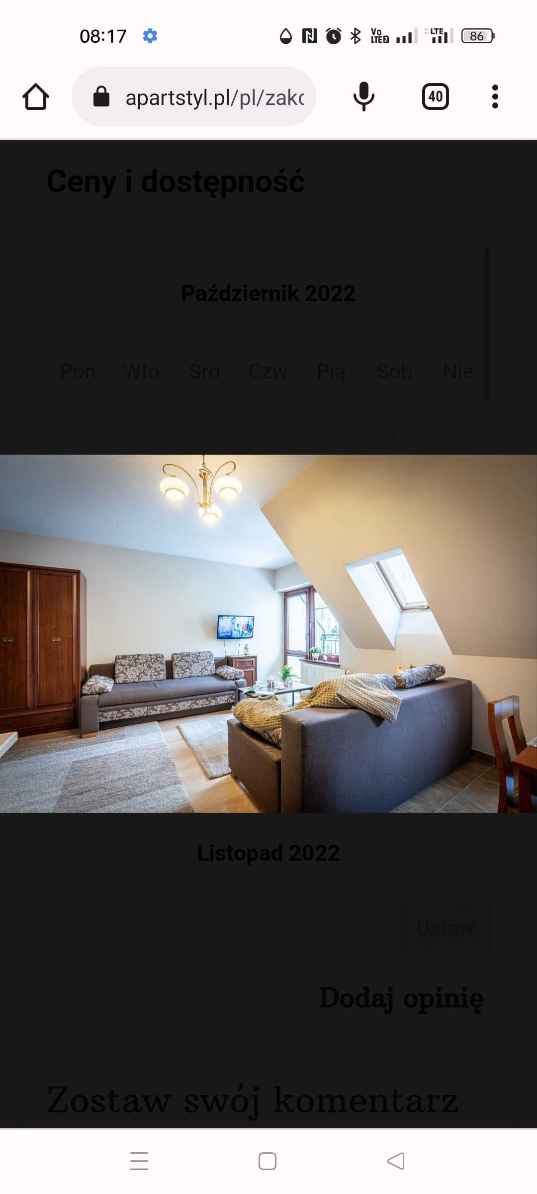 Apartament Bella w centrum Zakopanego