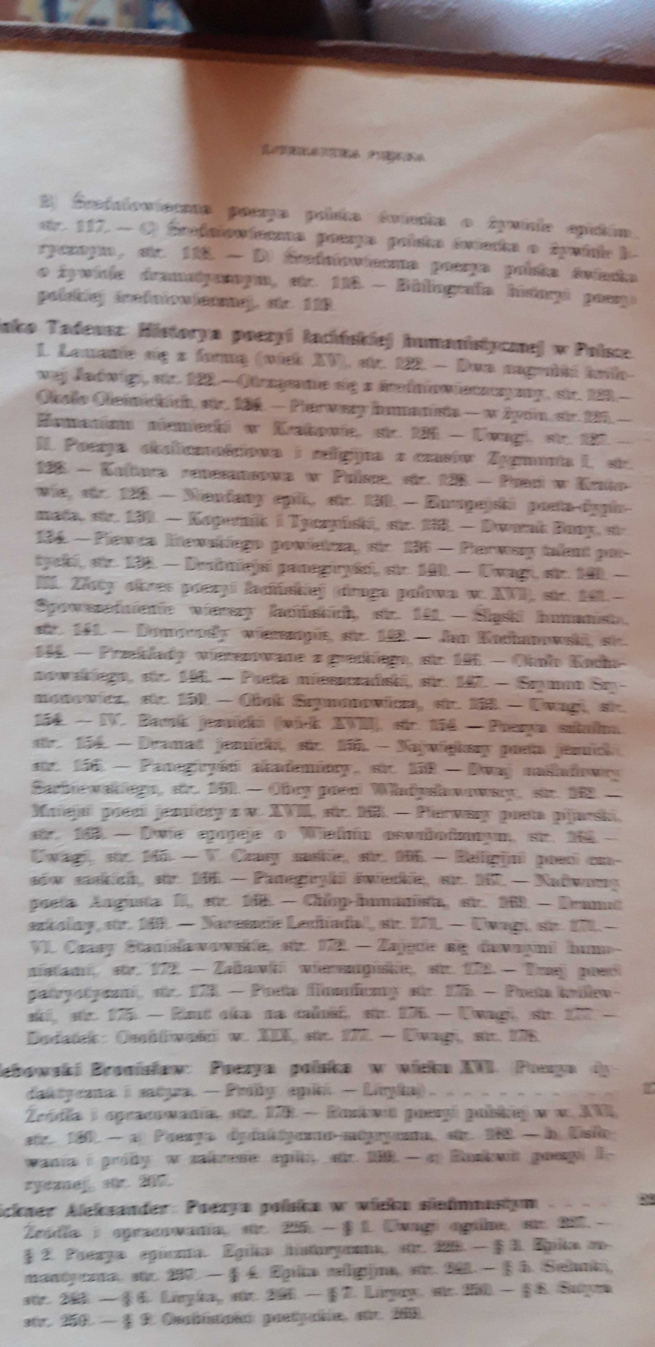 Dzieje Literatury Pięknej w Polsce ,T. 1-2 - Kraków . 1918, opr.