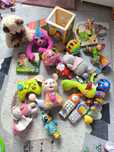 Zabawki Fisher Price lamaze świnka pad piesek pilot grzechotki