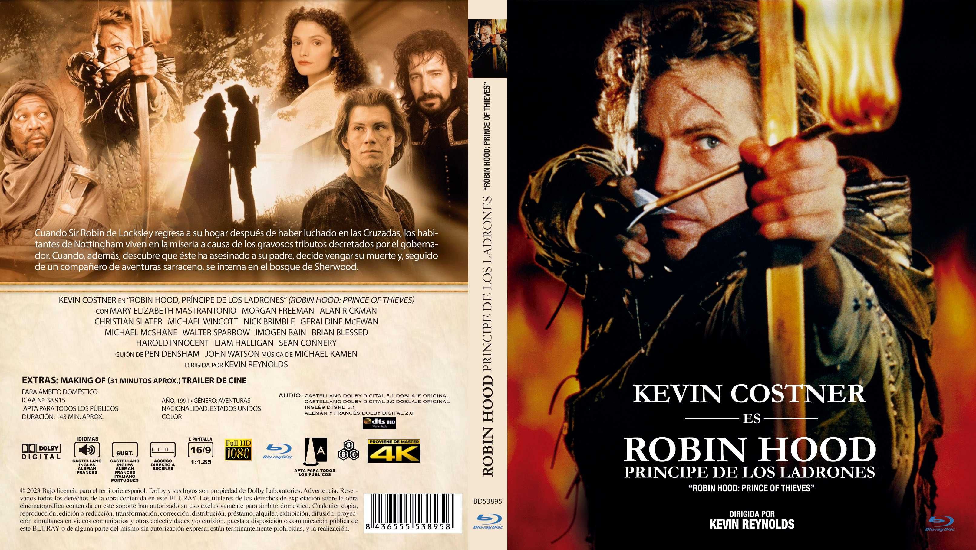 Robin Hood/Robin Hood: O Príncipe dos Ladrões(Blu-Ray)-Importado