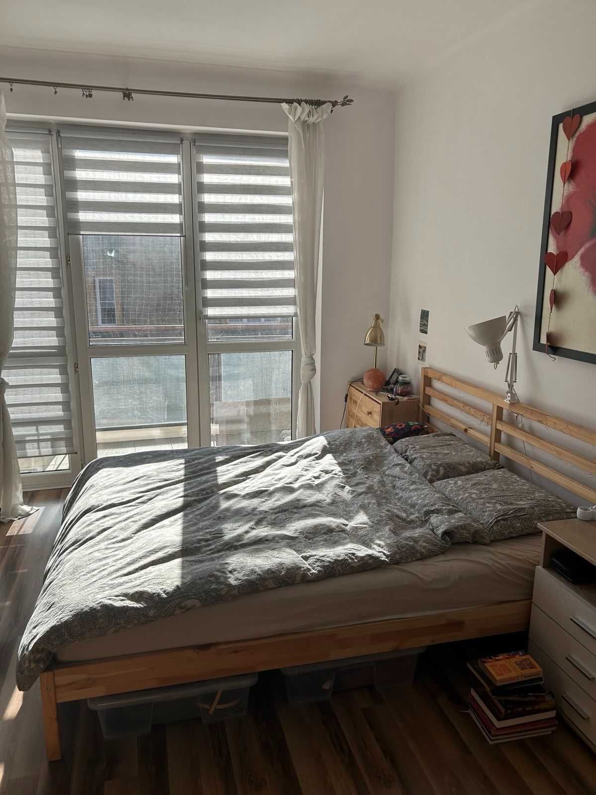 TARVA Łóżko 160 x 200 Rama drewniana Belka SKORVA Dno LINDBÅDEN IKEA