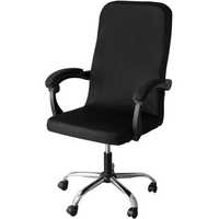 Pokrowiec na Fotel Biurowy Krzesło do Biurka Elastyczny Czarny