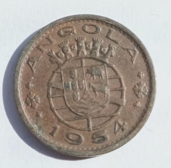 Moeda 50 centavos 1954 ex colónia Angola