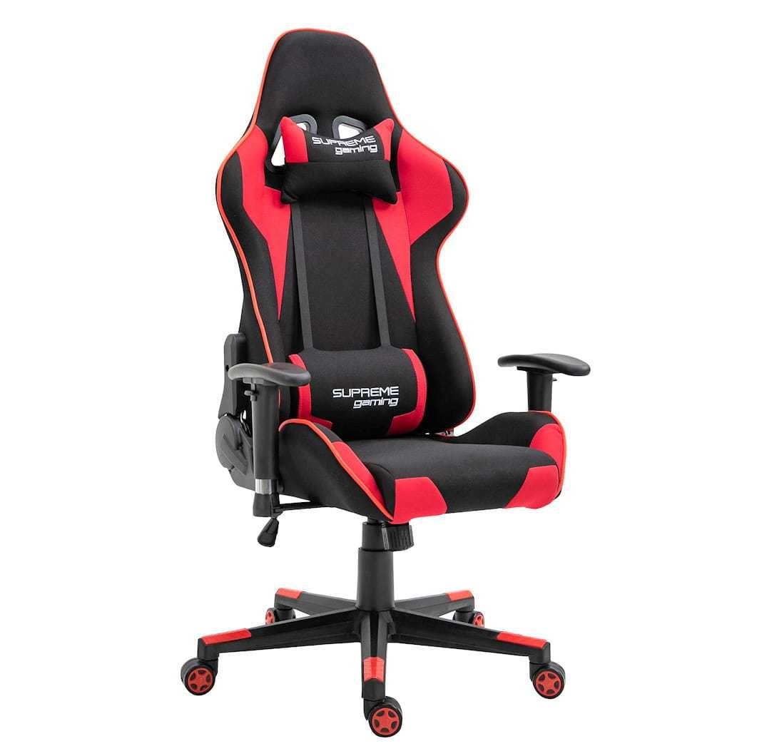 Fotel Gamingowy PlayMaker Black/Red Tkanina