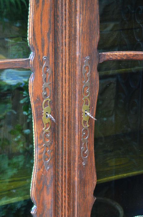 Witryna biblioteka stylowa dębowa klasyczna ludwik