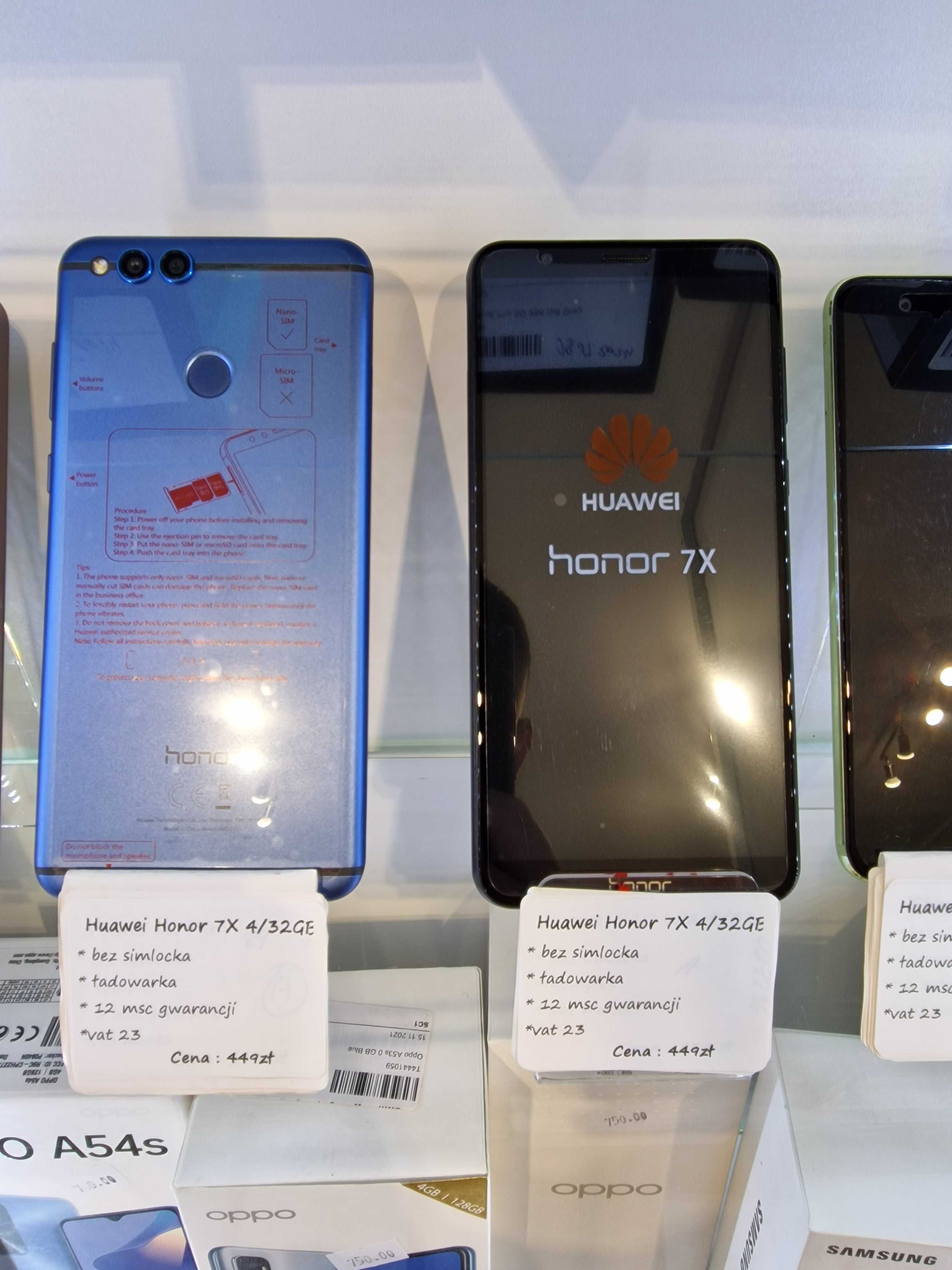 Nowy Huawei Honor 7X 2 kolory, gwarancja, sklep, 4/32gb