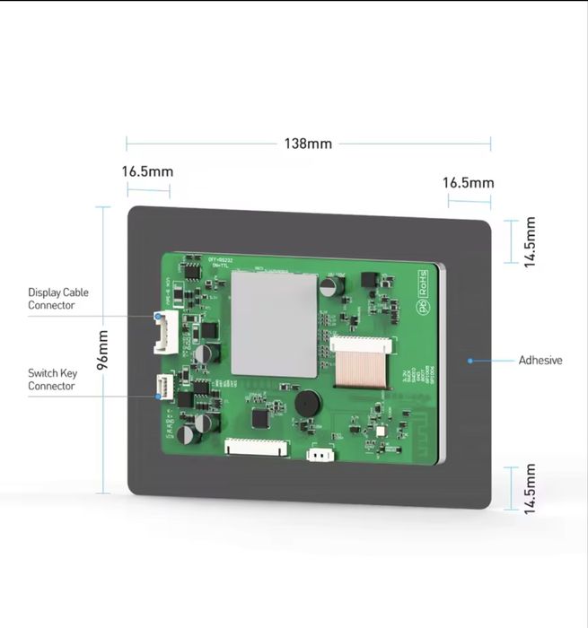 JIKONG V19 4,3-дюймовий інтелектуальний сенсорний дисплей JKBMS