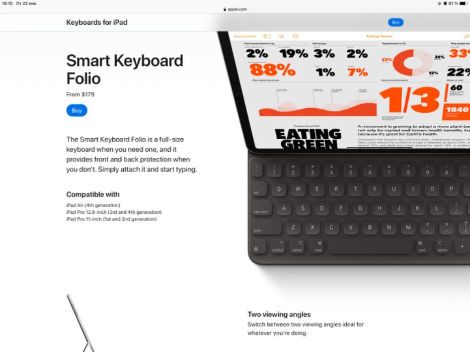 клавиатура для айпада Apple Smart Keyboard Folio for iPad