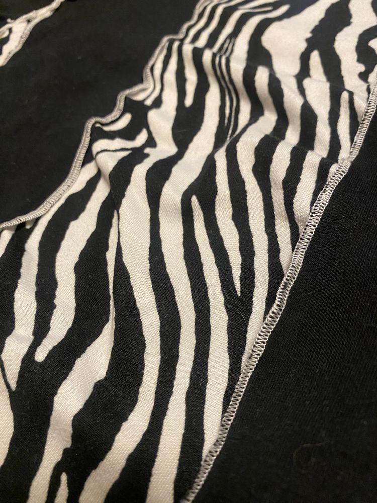 czarny top w zebre shein