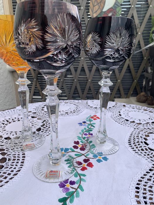 Бокалы цветной хрусталь