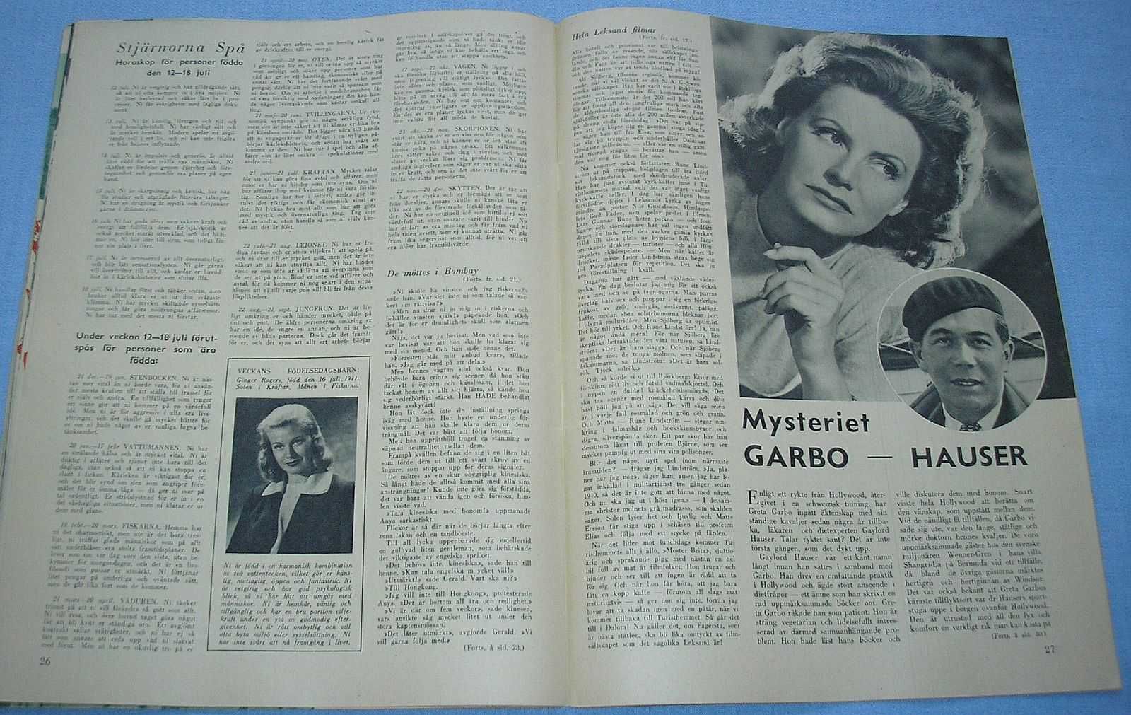 FilmJournalen nr 28 z 1-7 lipiec 1942 r. Inga Bodil Vetterlund