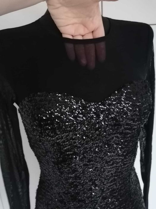 Sukienka imprezowa, cekiny H&M