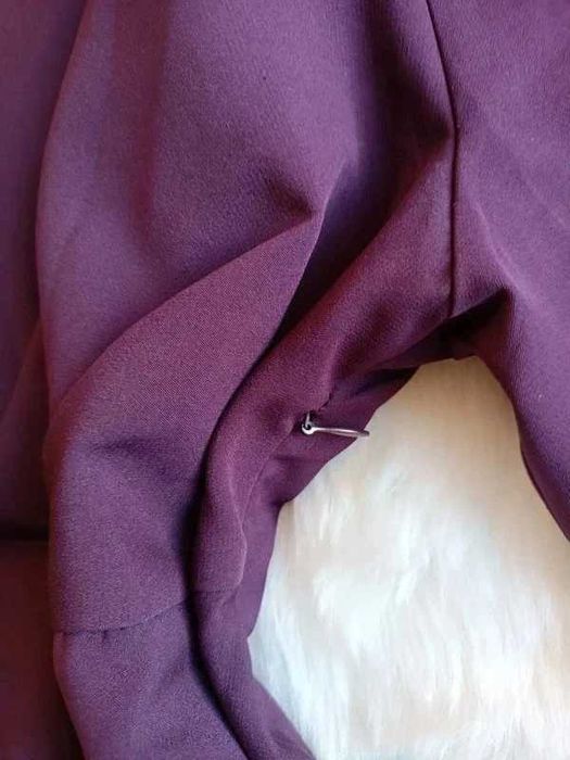 Fioletowa, elegancka sukienka ciążowa 9fashion S M