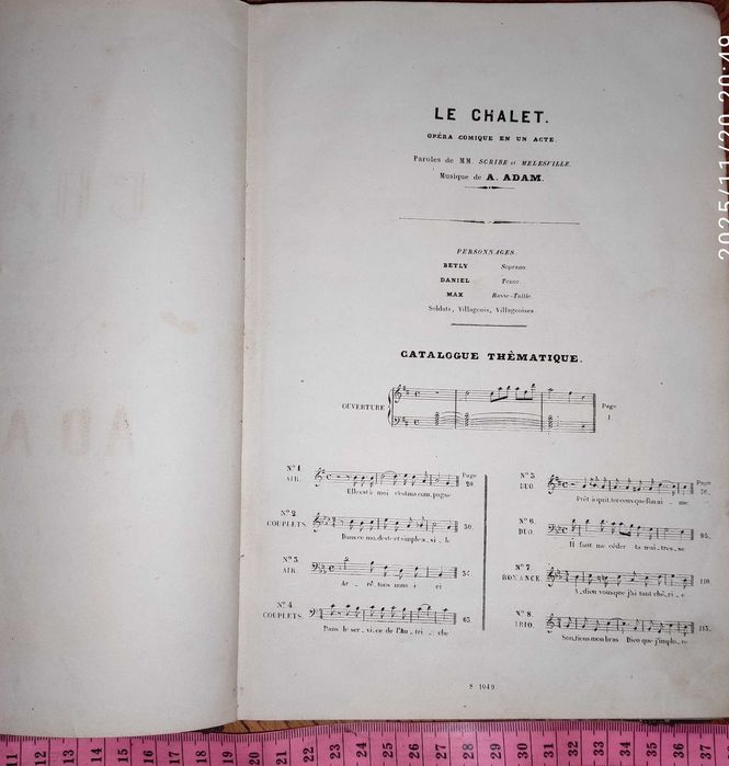 Nuty oprawione antyk Le Chalet Opera