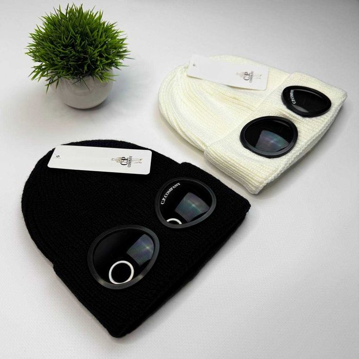 Шапка CP Company | Шапка СП Компані чорна, біла