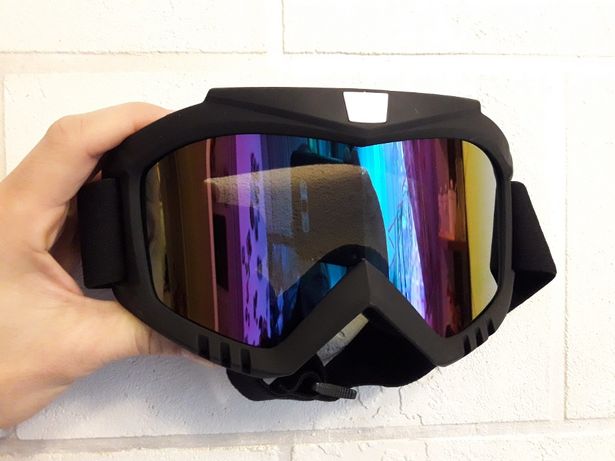 Лыжные очки маска матовые с затемнённым стеклом