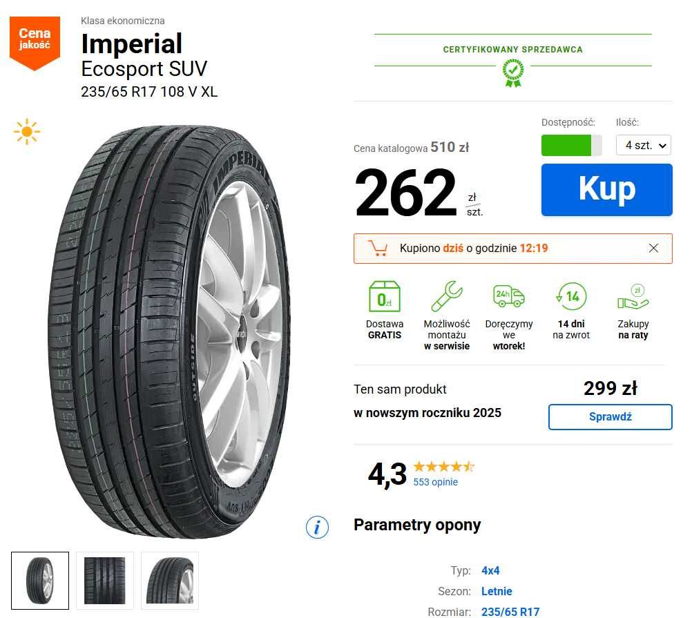 Opony - Imperial Ecosport SUV - 235/65/R17