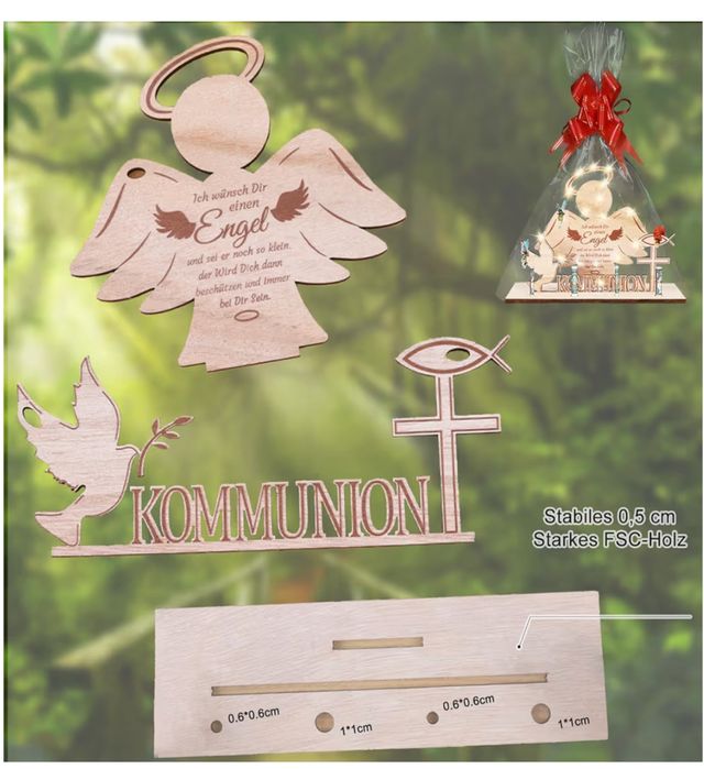 Подарунок на хрестини з отворами для грошей і свічок