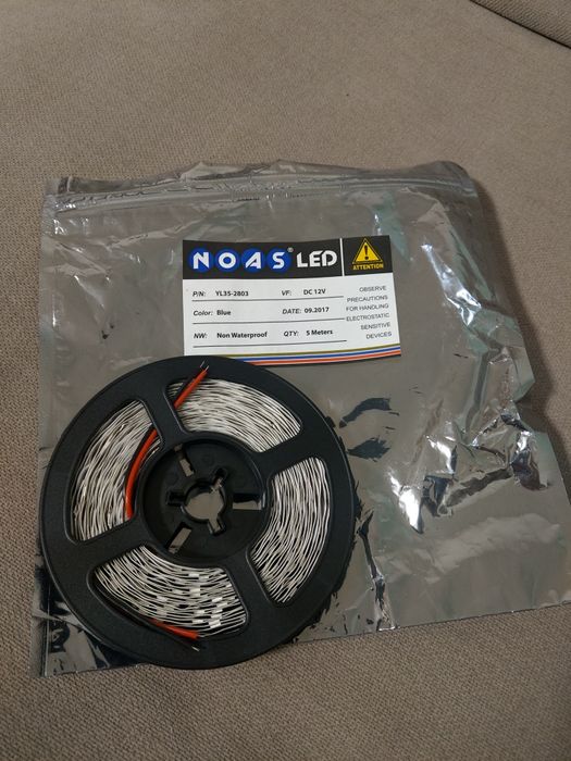 Taśma LED niebieska DC12V 5metrów