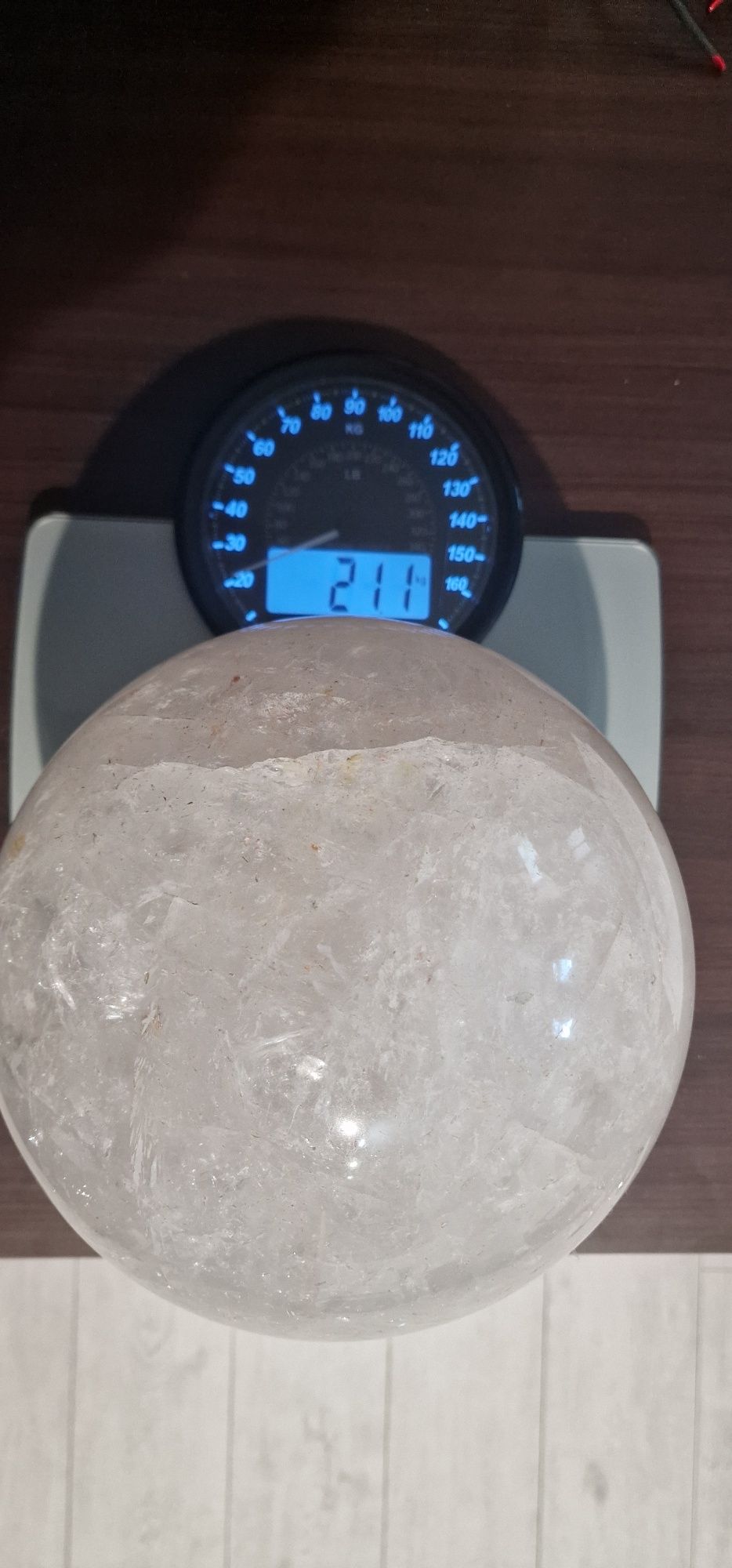 Kryształ górski wielka kula 21kg