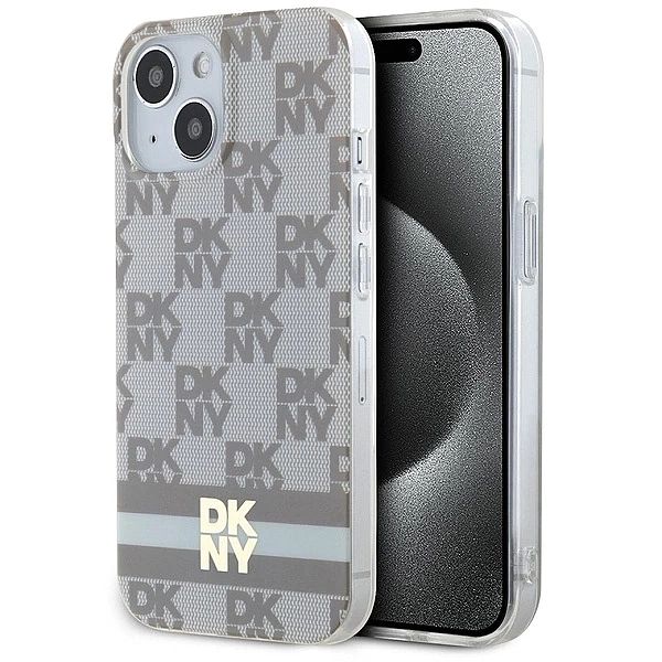 Etui DKNY IML Checkered Mono Pattern & Printed Stripes MagSafe na iPho