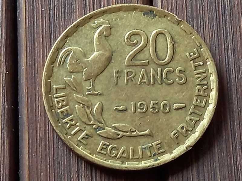 Monety 50 Francs 1950 r,Guiraud