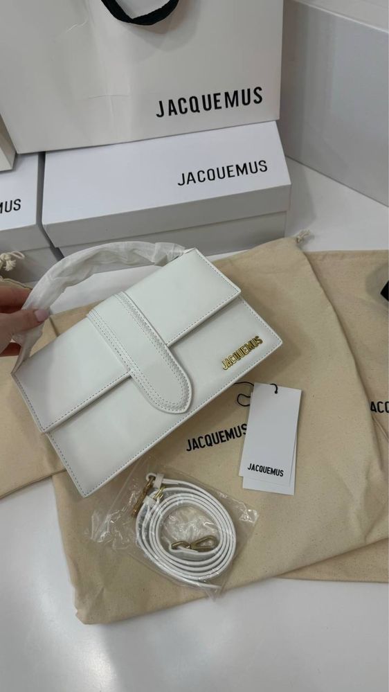 Женская сумка белая jacquemus жакмюс