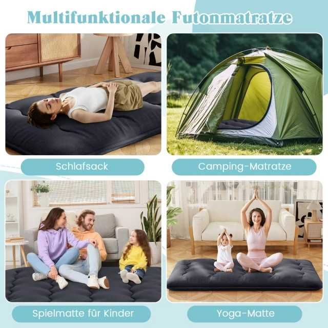 Japoński matrerac futon z pokrowcem  90 x 200 cm. 056