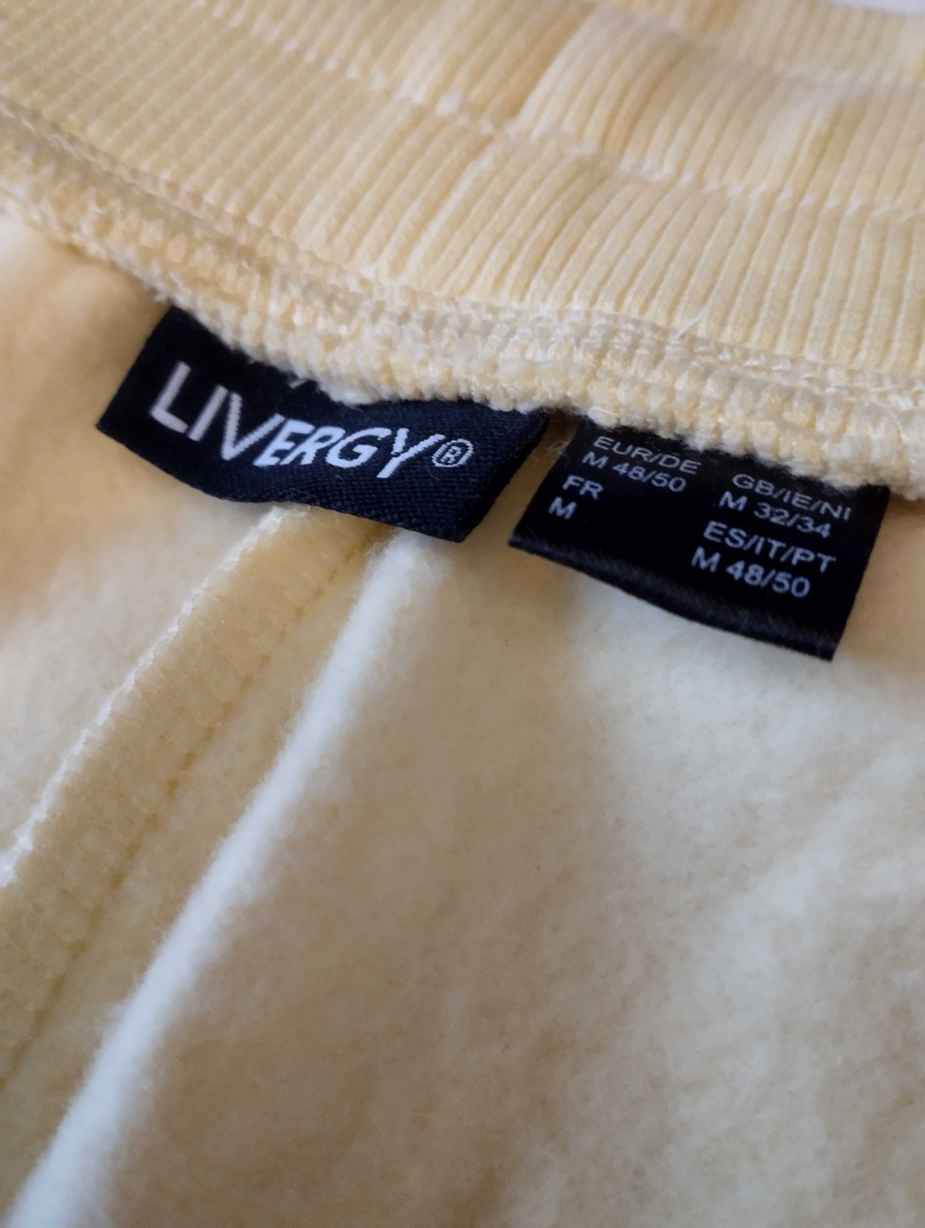 Nowe spodnie sportowe zimowe joggery żółte rozmiar M 48/50 livergy