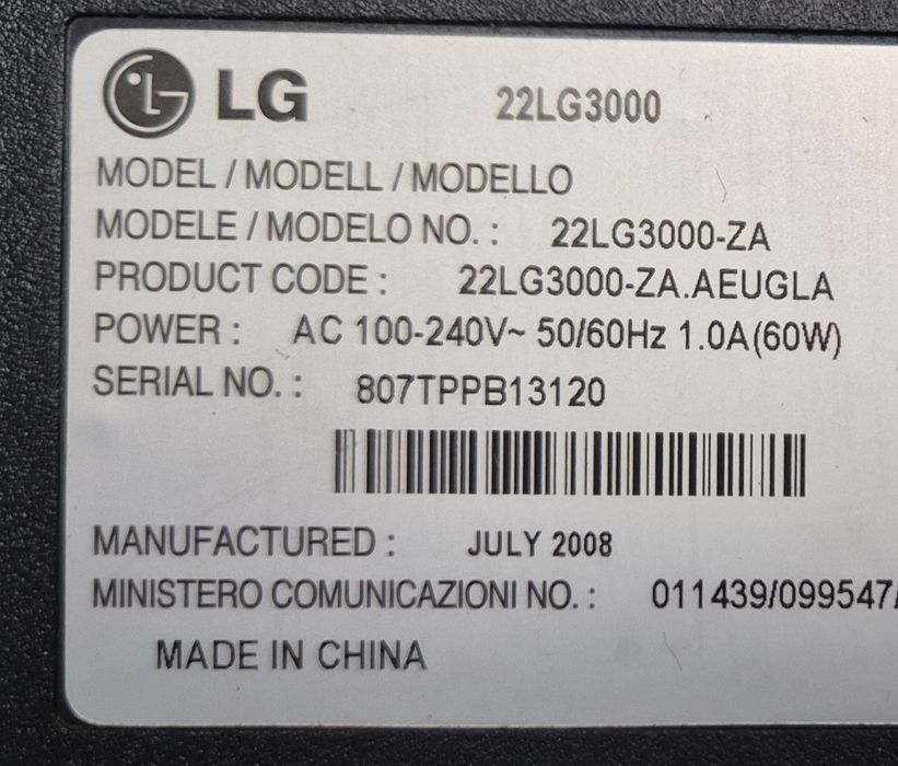 Monitor LG z TV z tunerem DVBT