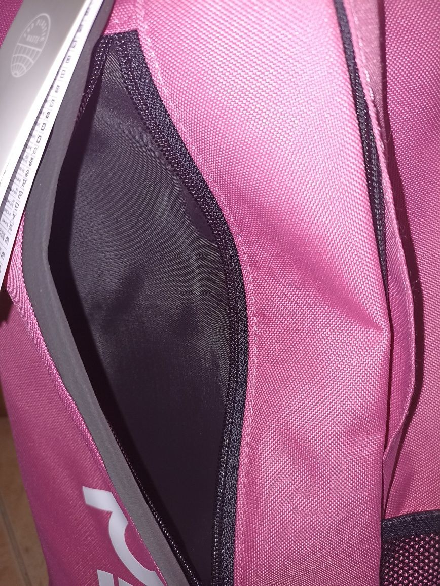 Plecak Adidas różowy szkolny z bocznymi kieszeniami z siatki nowy