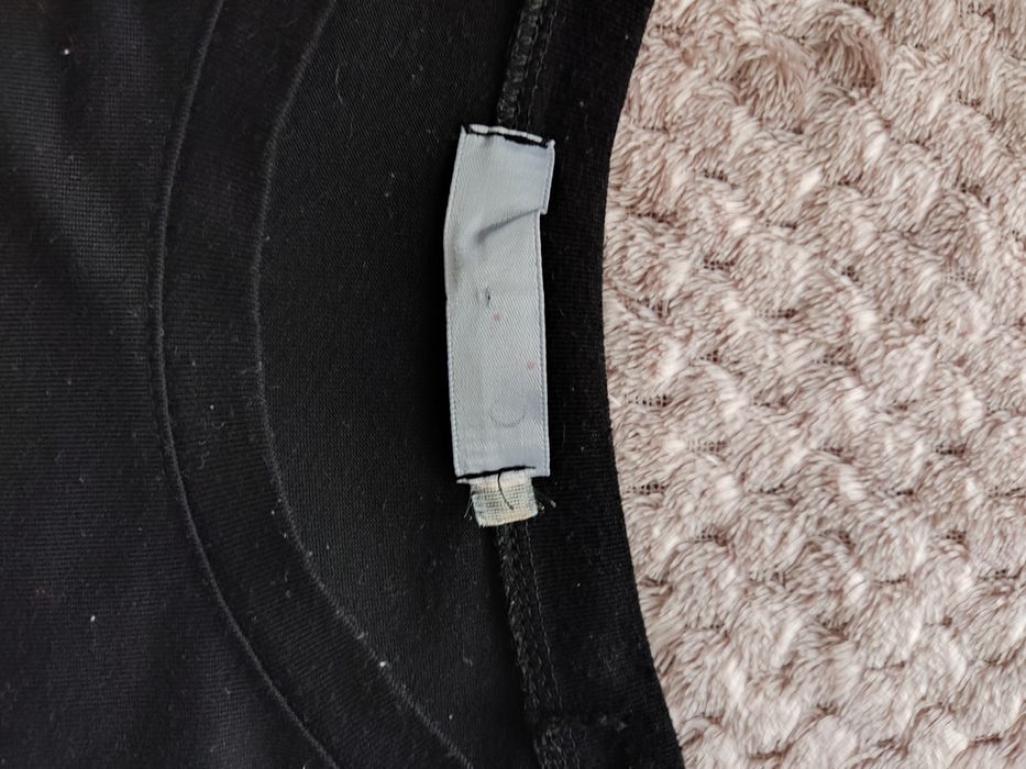 Czarna bluzka skrzydła anioła transparentna tshirt L 40